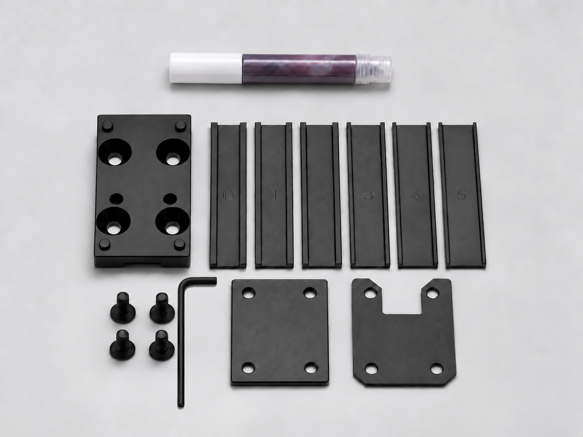 Top view of a Meadow Creek universal rib mount